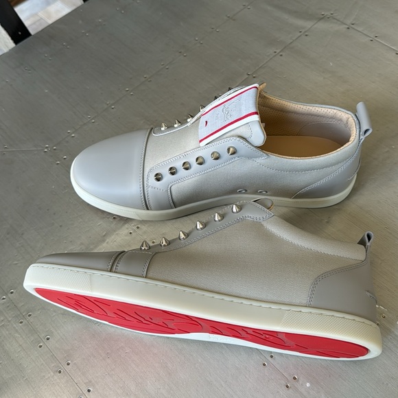 Christian Louboutin f.a.v. Fav fique sneaker vontade flat goose gray grey sz 45 main image 3